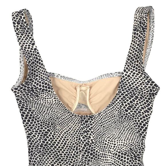 Karla Colletto One Piece Swimsuit Runched Underwire Animal Print - Picture 7 of 12